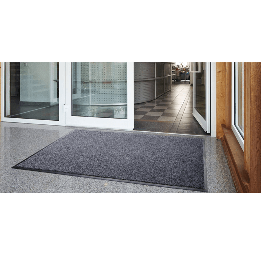 Ворсовый ковер на резиновой основе Kleen-Tex 115×200 серый | Чистый дом